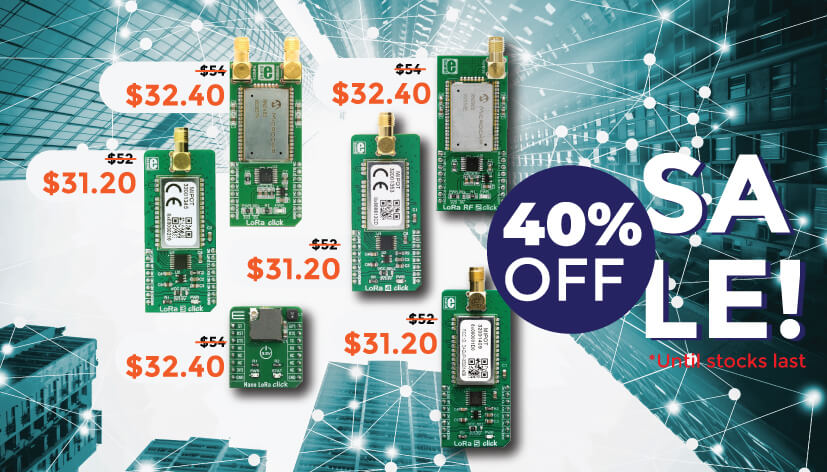 LoRa CLICK BOARDS™ SALE - 40% OFF