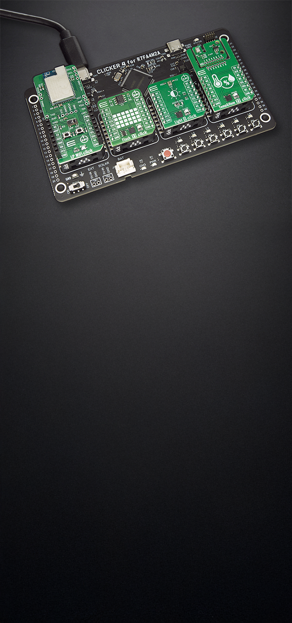 Clicker Unit Clicker 4 for R7FA4M2AD3CFP - All-in-one dev. platform | MIKROE-6962
